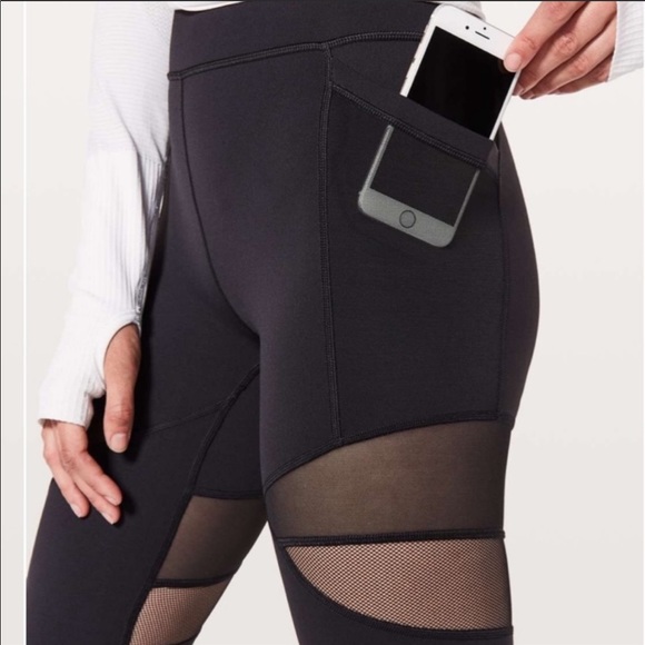 🆕 NEW!! Lululemon Black Mesh 7/8 Pant 👖😍🤗🤗 - Picture 3 of 8